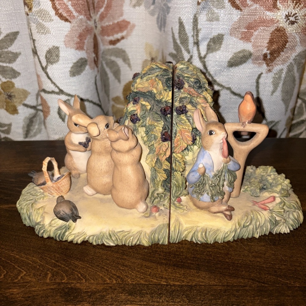 Bookish Whimsical Beatrix Potter Collection Rabbit Bookends